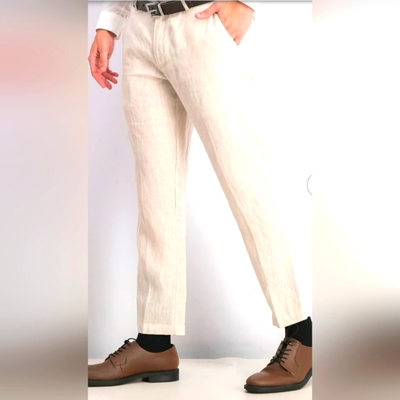 🔥 EUC TASSO ELBA ISLAND LINEN BLEND PANTS - Picture 3 of 15